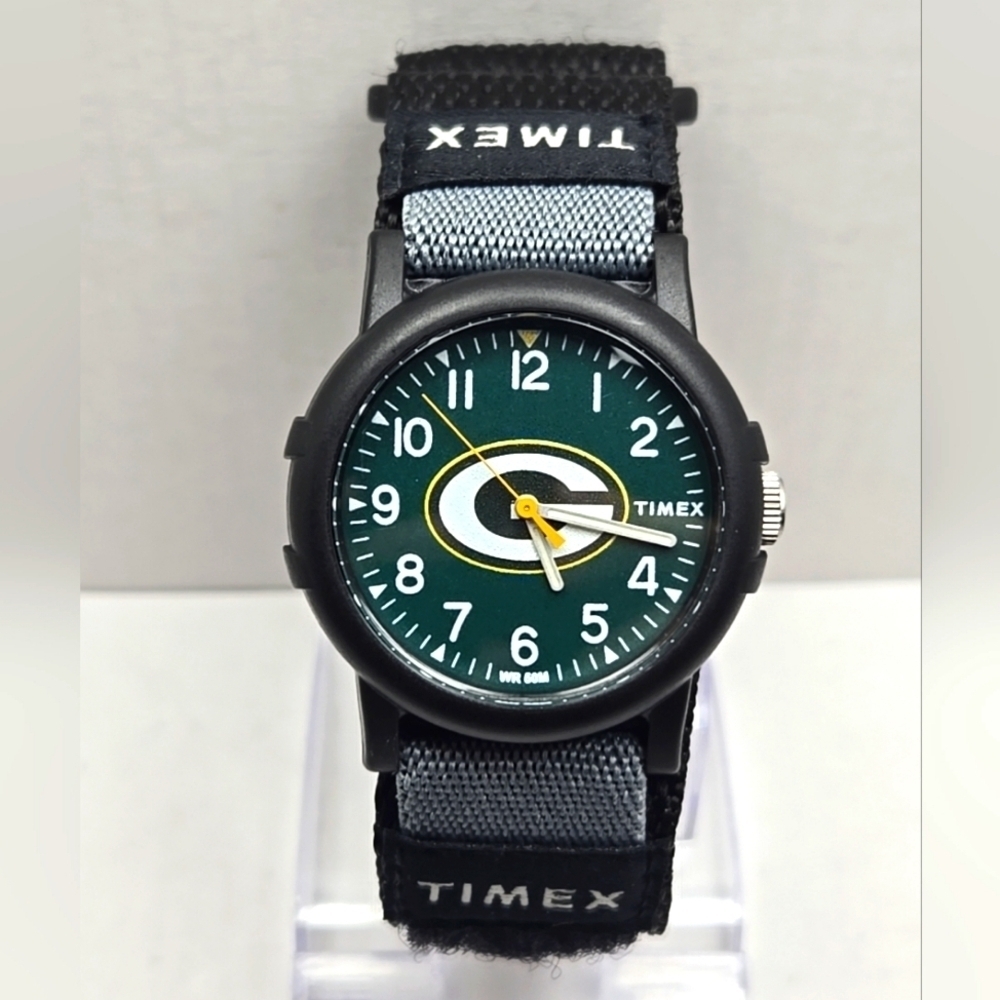 Timex Green Bay Packers Watch Mens NFL 39mm Nylon Band Football New Battery